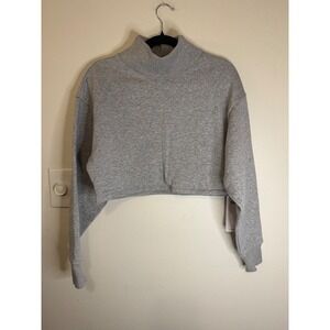 Alo Cropped Serenity Coverup Athletic Heather Gray Size S NWT $128 MSRP